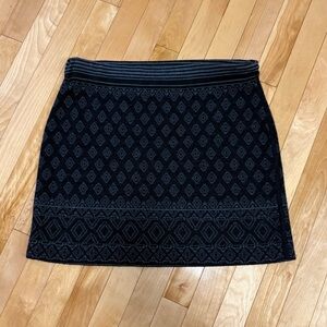 Smartwool merino wool reversible skirt Tabaretta Double Knit black & grey